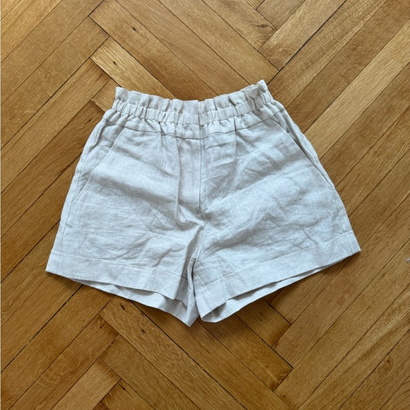 🚨WORN ONCE🚨 WAYF MATCHING SET LAYNE LINEN - CROP TOP AND SHORTS - Picture 5 of 6